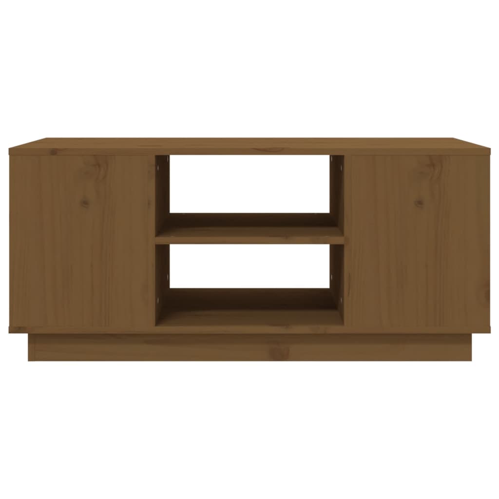 Coffee Table Honey Brown 90x49x40.5 cm Solid Wood Pine