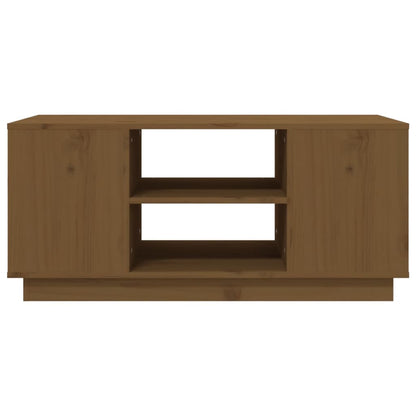 Coffee Table Honey Brown 90x49x40.5 cm Solid Wood Pine