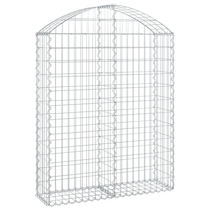 Arched Gabion Basket 100x30x120/140 cm Galvanised Iron