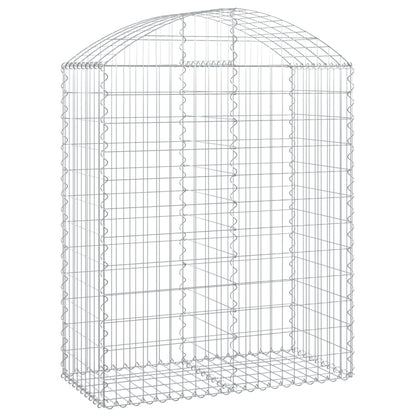 Arched Gabion Basket 100x50x120/140 cm Galvanised Iron