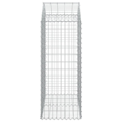 Arched Gabion Basket 100x50x120/140 cm Galvanised Iron