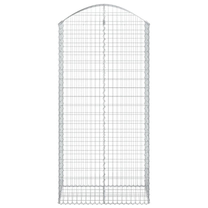 Arched Gabion Basket 100x50x200/220 cm Galvanised Iron