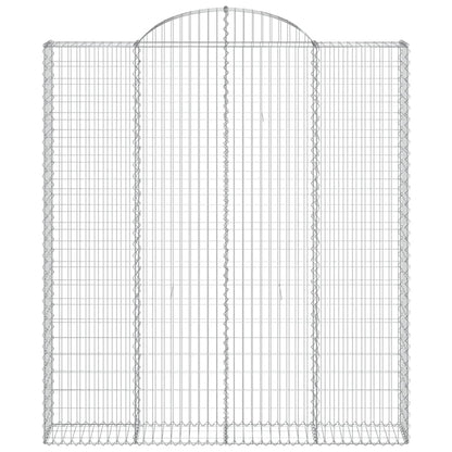 Arched Gabion Basket 200x30x220/240 cm Galvanised Iron