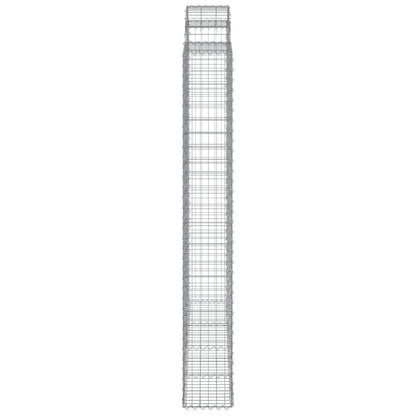 Arched Gabion Basket 200x30x220/240 cm Galvanised Iron