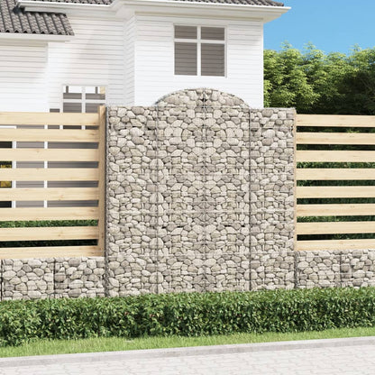 Arched Gabion Basket 200x30x220/240 cm Galvanised Iron