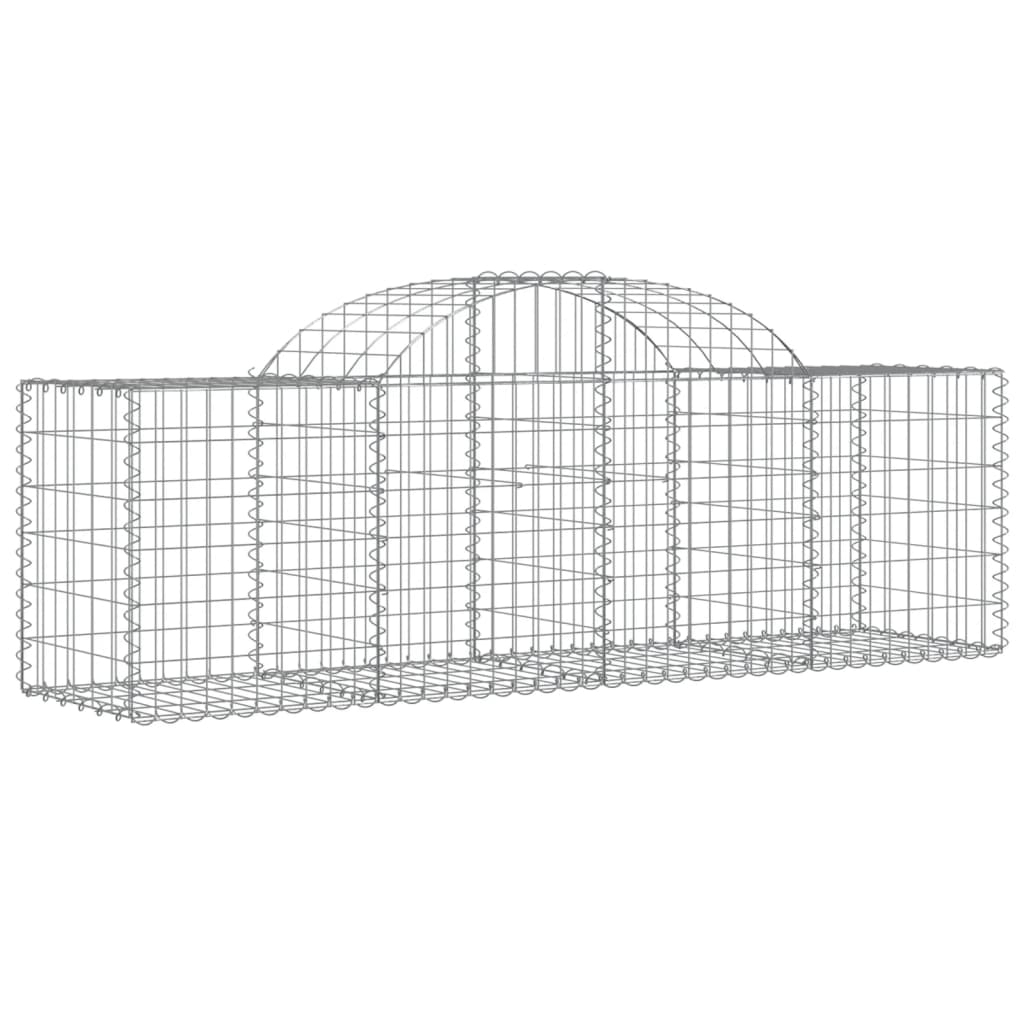 Arched Gabion Basket 200x50x60/80 cm Galvanised Iron