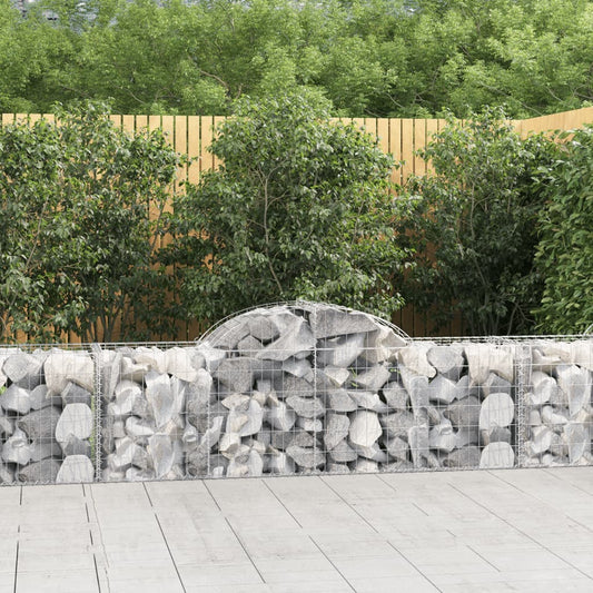 Arched Gabion Basket 200x50x60/80 cm Galvanised Iron