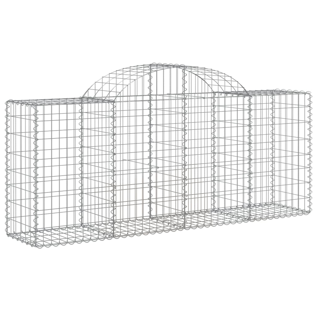 Arched Gabion Basket 200x50x80/100 cm Galvanised Iron
