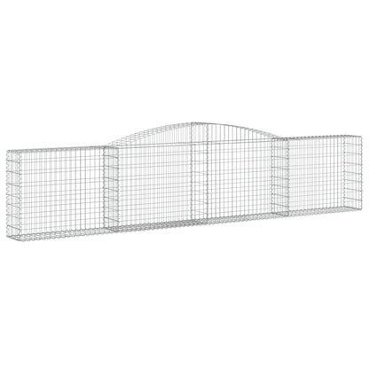 Arched Gabion Basket 400x30x80/100 cm Galvanised Iron