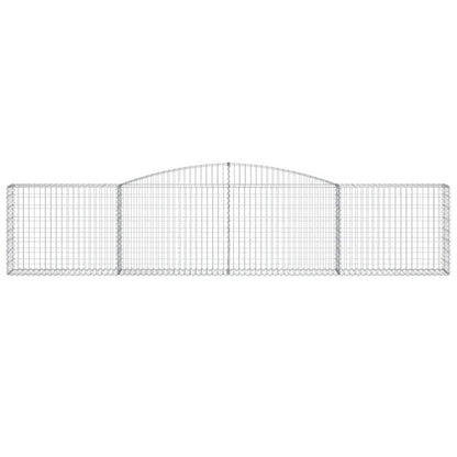 Arched Gabion Basket 400x30x80/100 cm Galvanised Iron