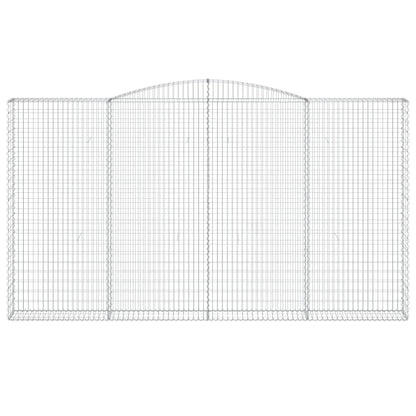Arched Gabion Basket 400x30x220/240 cm Galvanised Iron
