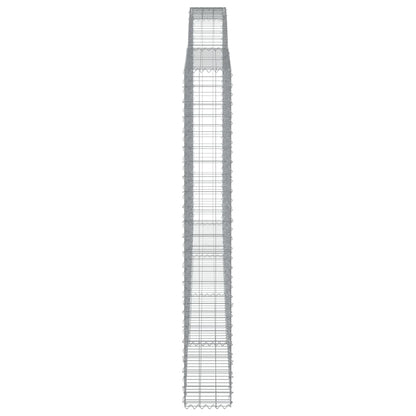 Arched Gabion Basket 400x30x220/240 cm Galvanised Iron