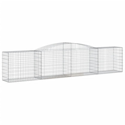Arched Gabion Basket 400x50x80/100 cm Galvanised Iron