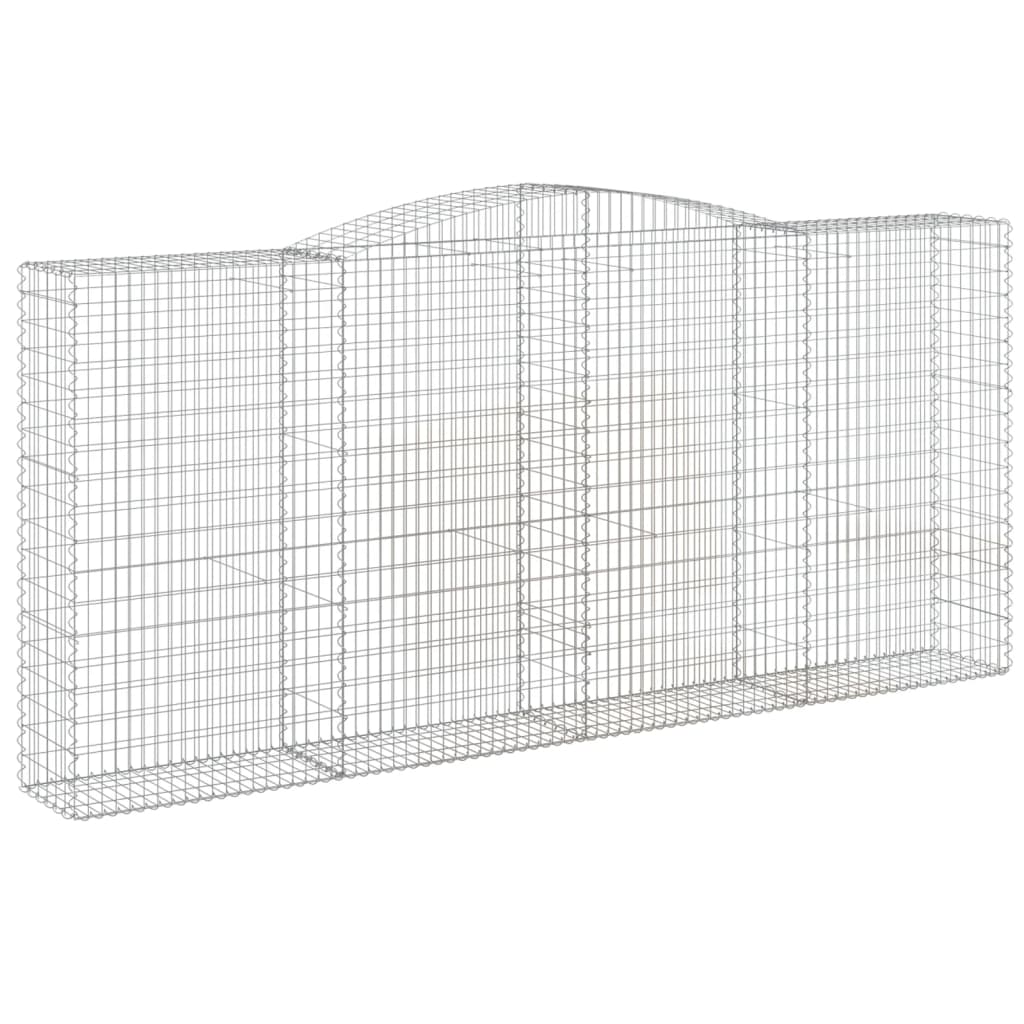 Arched Gabion Basket 400x50x180/200 cm Galvanised Iron