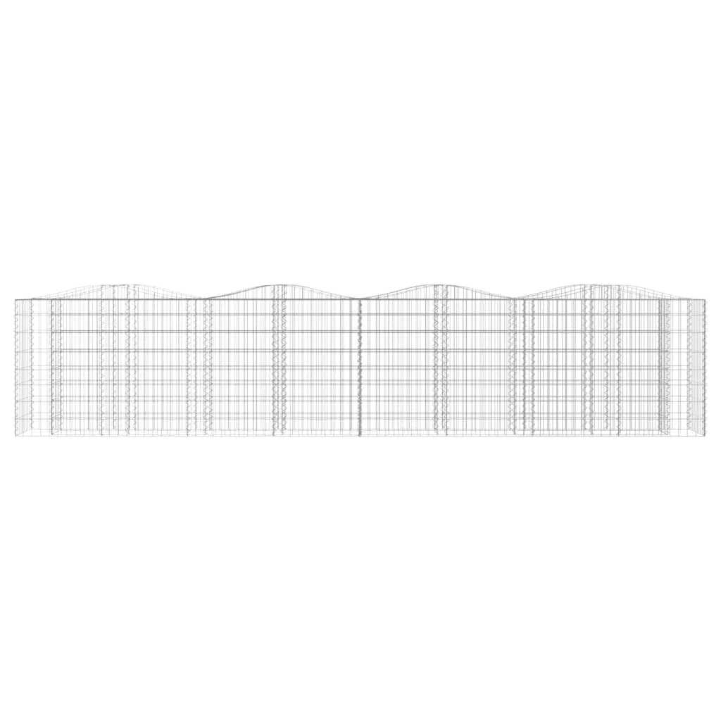 Arched Gabion Raised Bed 400x50x100 cm Galvanised Iron