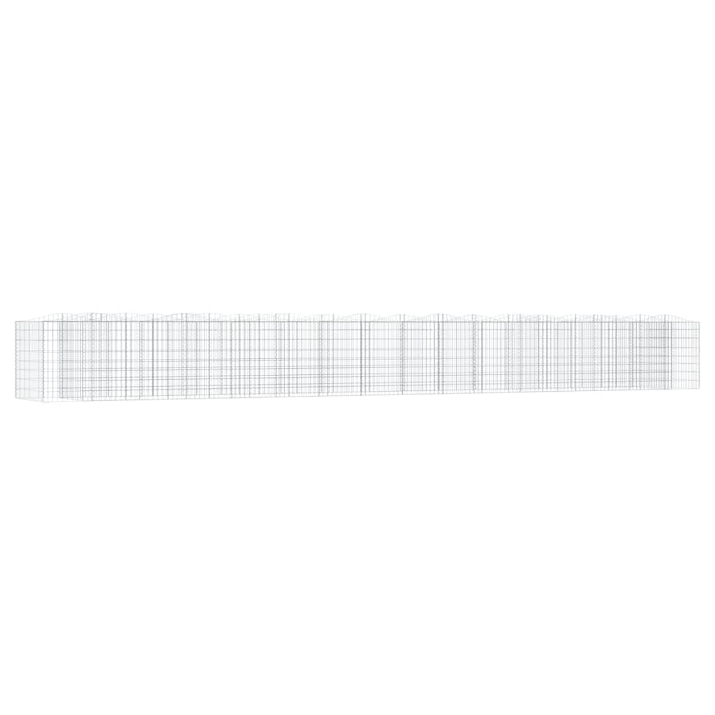 Arched Gabion Raised Bed 800x100x100 cm Galvanised Iron
