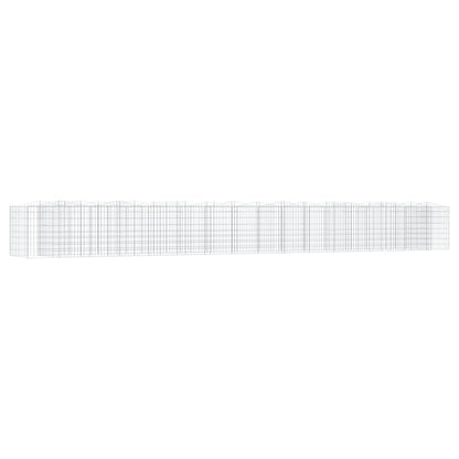 Arched Gabion Raised Bed 800x100x100 cm Galvanised Iron