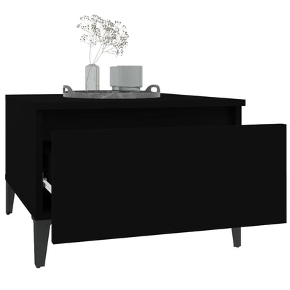 Side Tables 2 pcs Black 50x46x35 cm Engineered Wood