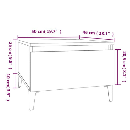Side Tables 2 pcs Black 50x46x35 cm Engineered Wood