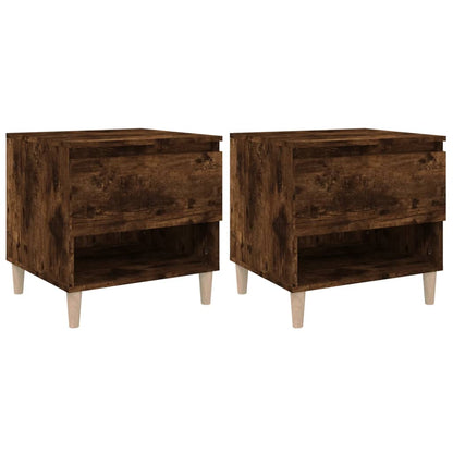 Bedside Tables 2 pcs Smoked Oak 50x46x50 Engineered Wood