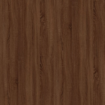 Bedside Table Brown Oak 50x46x50 Engineered Wood