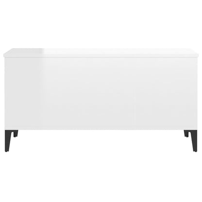 Coffee Table High Gloss White 90x44.5x45 cm Engineered Wood