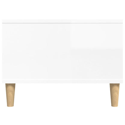 Coffee Table High Gloss White 90x50x36,5 cm Engineered Wood