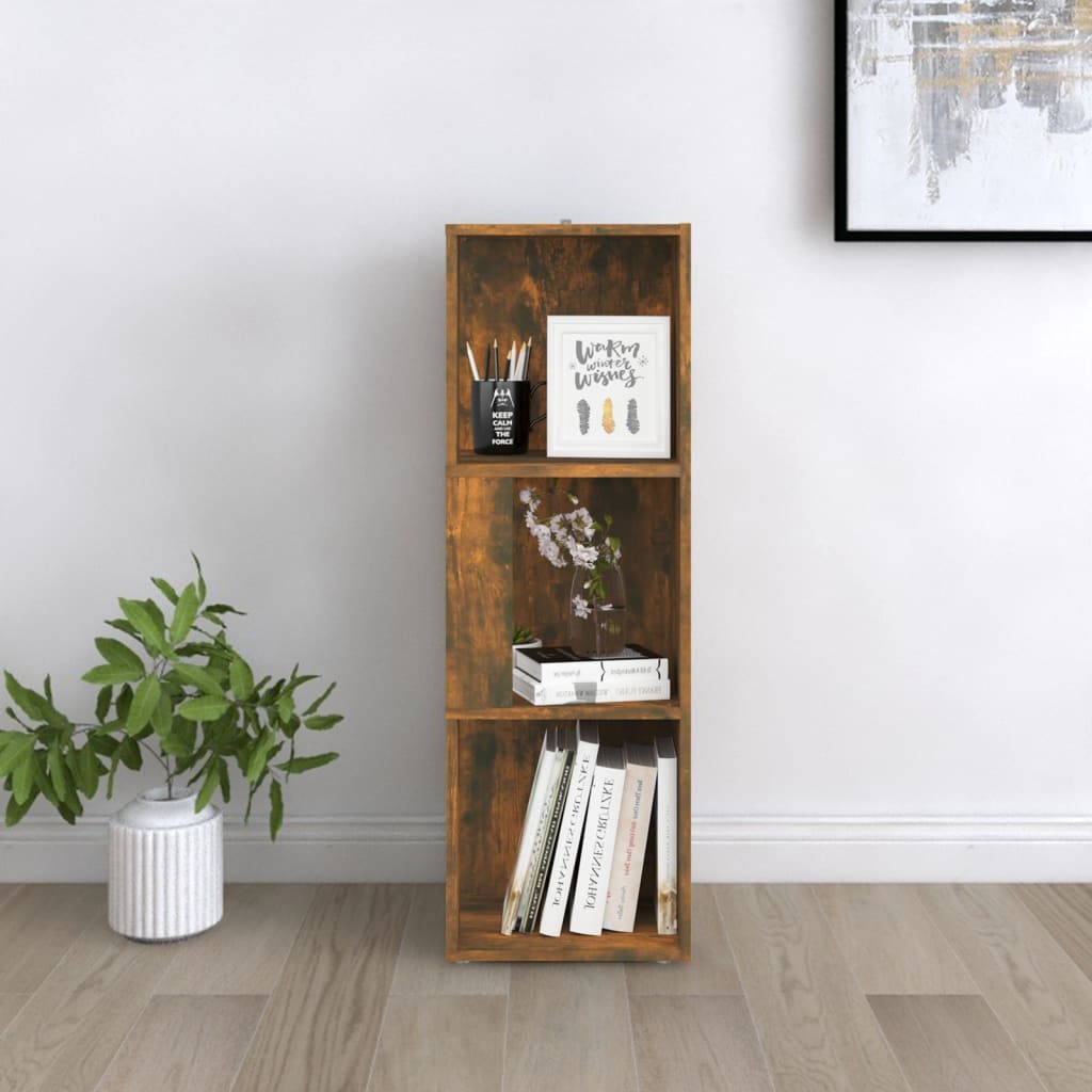 Corner Cabinet Smoked Oak 33x33x100 cm Engineered Wood