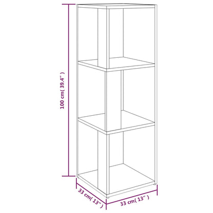 Corner Cabinet Smoked Oak 33x33x100 cm Engineered Wood