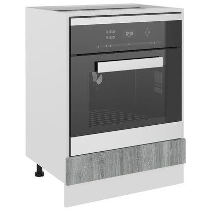 Oven Cabinet Grey Sonoma 60x46x81.5 cm Engineered Wood
