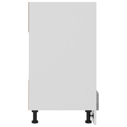Oven Cabinet Grey Sonoma 60x46x81.5 cm Engineered Wood