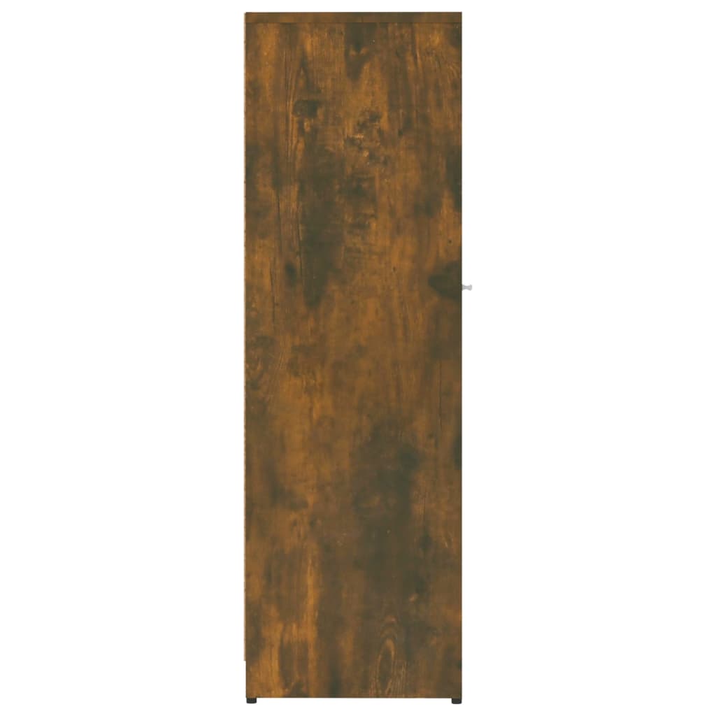 Bathroom Cabinet Smoked Oak 30x30x95 cm Engineered Wood