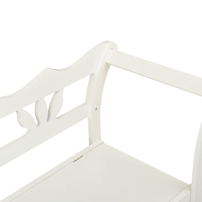 Bench White 107x45x75.5 cm Solid Wood Fir