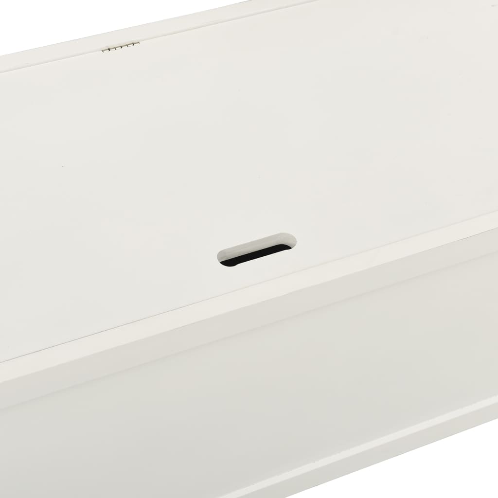Bench White 107x45x75.5 cm Solid Wood Fir