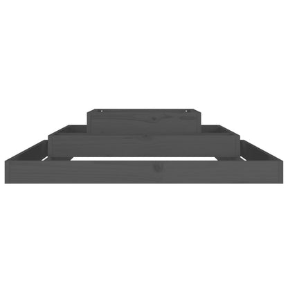 Planter Grey 110x110x27 cm Solid Wood Pine