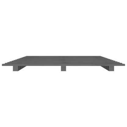 Bed Frame without Mattress Grey 120x200 cm Solid Wood Pine