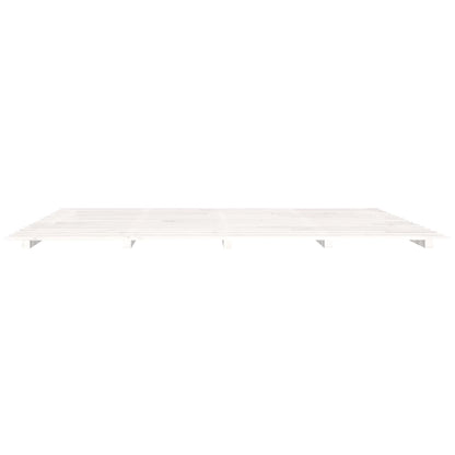 Bed Frame without Mattress White 160x200 cm Solid Wood Pine