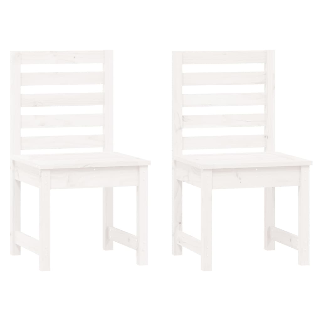 Garden Chairs 2 pcs White 50x48x91.5 cm Solid Wood Pine