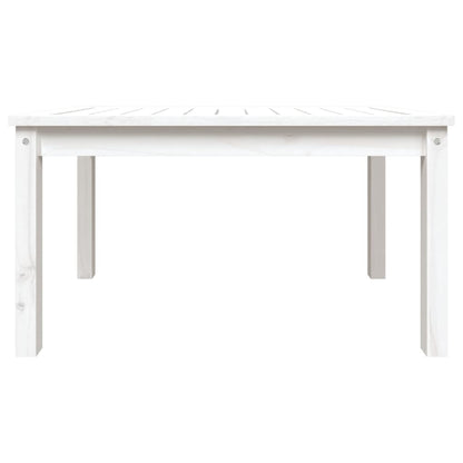 Garden Table White 82.5x50.5x45 cm Solid Wood Pine