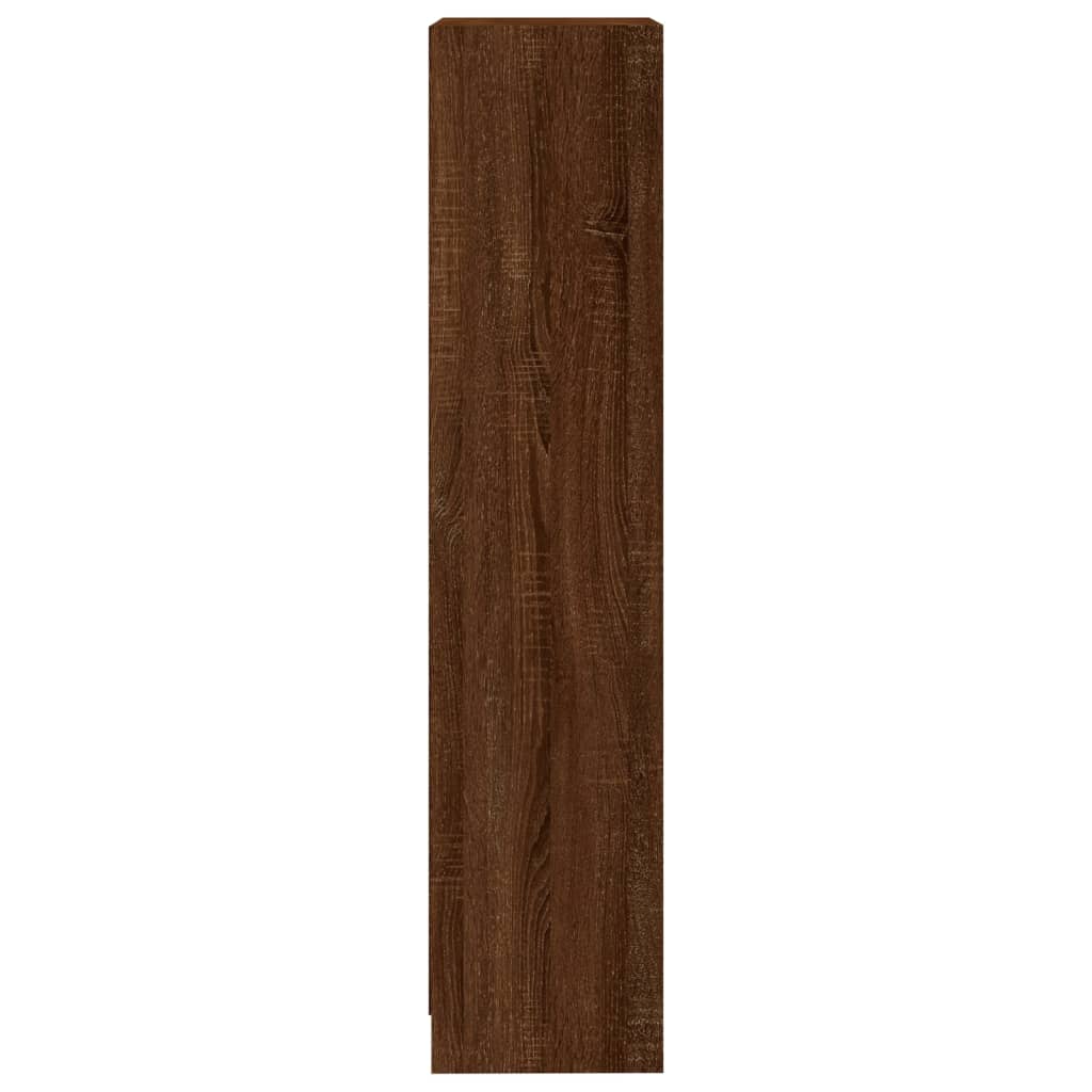 3-Tier Book Cabinet Brown Oak 40x24x109 cm Engineered Wood