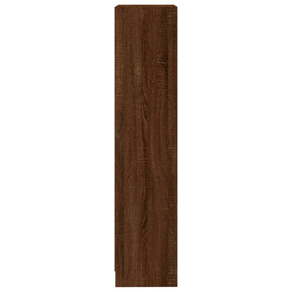 3-Tier Book Cabinet Brown Oak 40x24x109 cm Engineered Wood