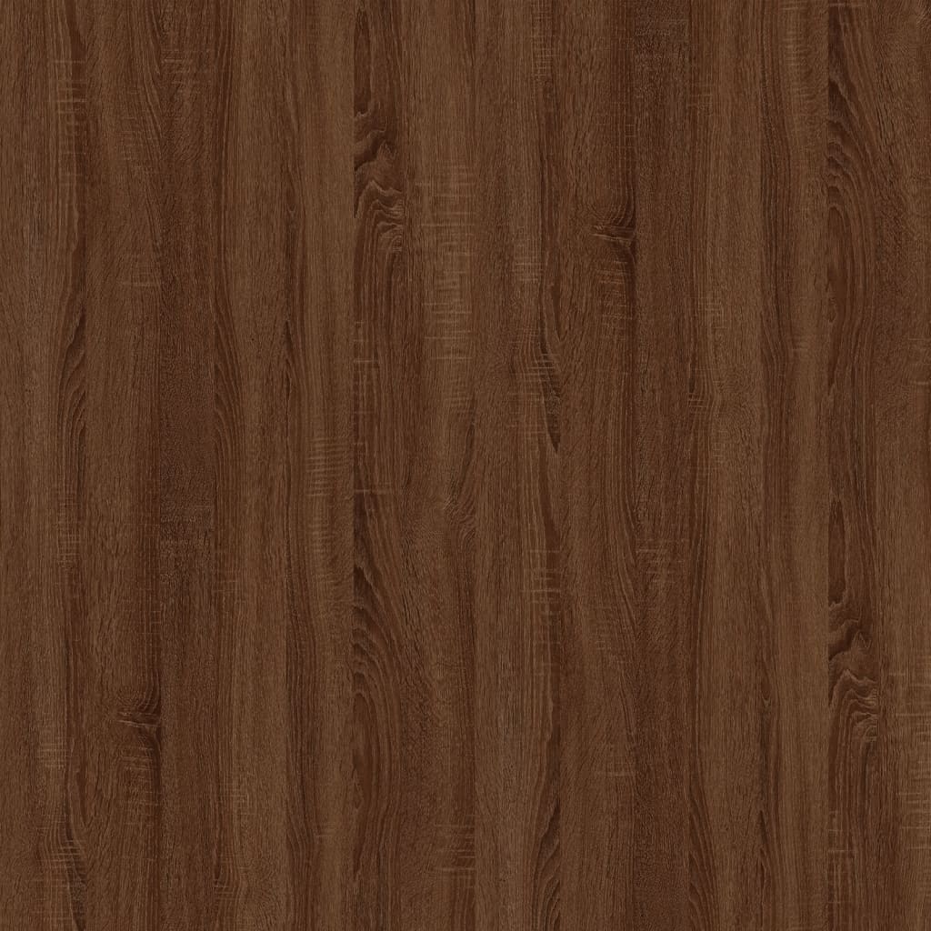 3-Tier Book Cabinet Brown Oak 40x24x109 cm Engineered Wood