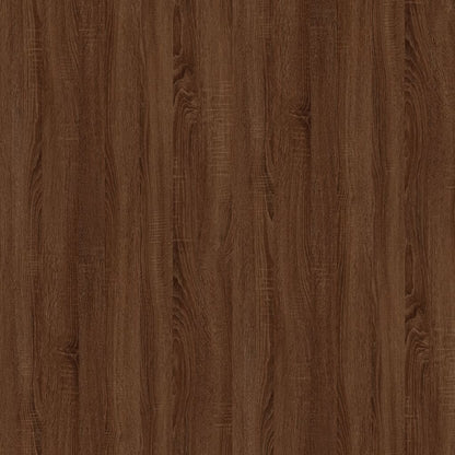 3-Tier Book Cabinet Brown Oak 40x24x109 cm Engineered Wood