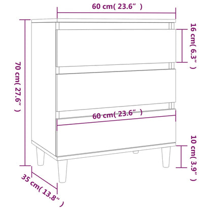 Sideboard Black 60x35x70 cm Engineered Wood