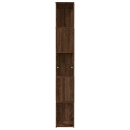 Book Cabinet Brown Oak 45x24x160 cm Engineered Wood