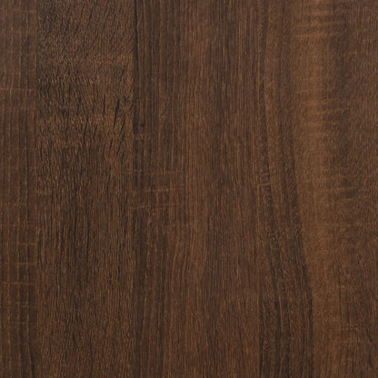 Book Cabinet Brown Oak 45x24x160 cm Engineered Wood