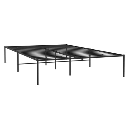 Metal Bed Frame without Mattress Black 120x200cm