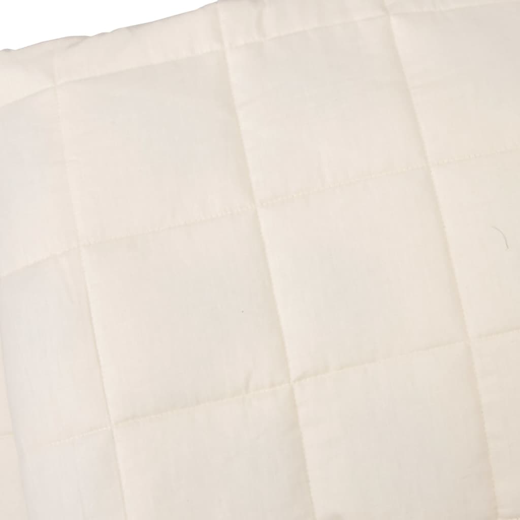 Weighted Blanket Light Cream 140x200 cm Single 6 kg Fabric
