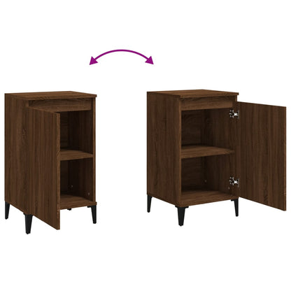 Bedside Cabinets 2 pcs Brown Oak 40x35x70 cm Engineered Wood