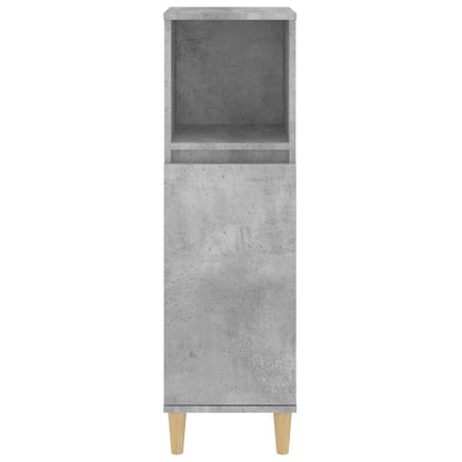Bathroom Cabinet Concrete Grey 30x30x100 cm Engineered Wood
